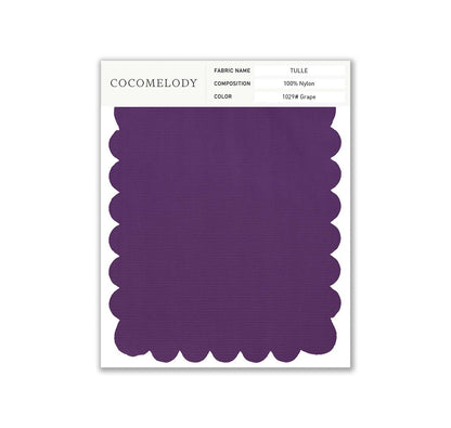 Tulle Fabric Swatch in Single Color SWTU16002