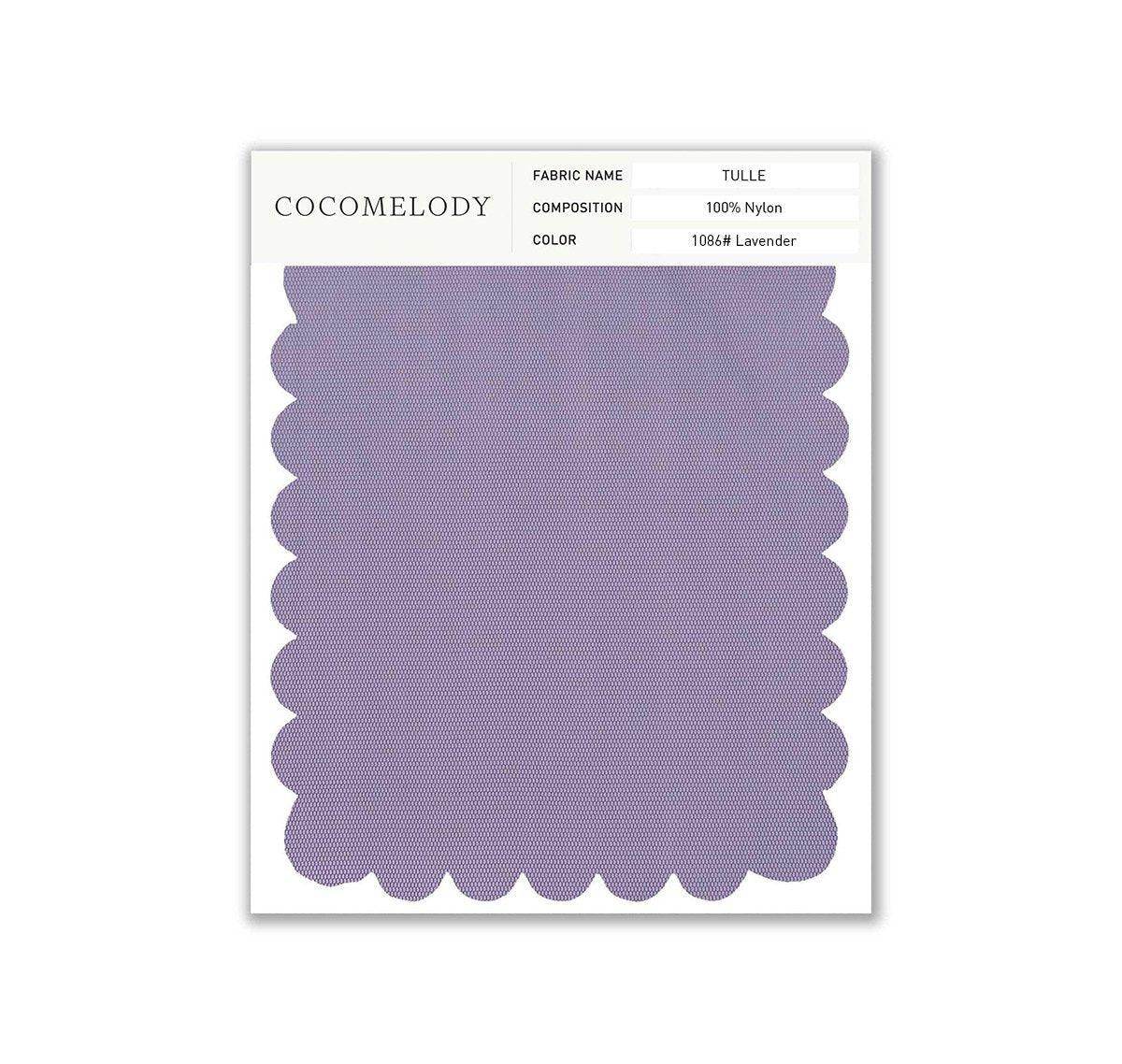 Tulle Fabric Swatch in Single Color SWTU16002 - COCOMELODY