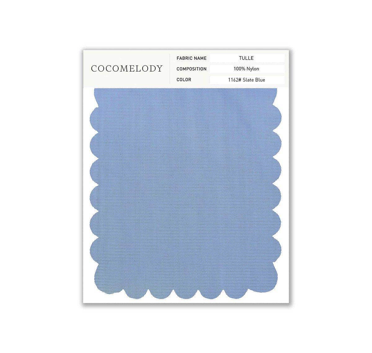 Tulle Fabric Swatch in Single Color SWTU16002 - COCOMELODY