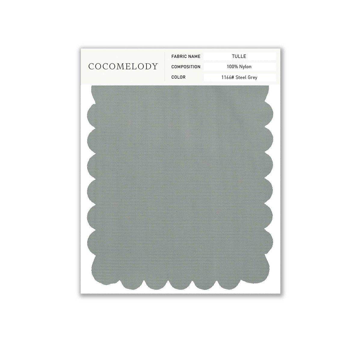 Tulle Fabric Swatch in Single Color SWTU16002 - COCOMELODY