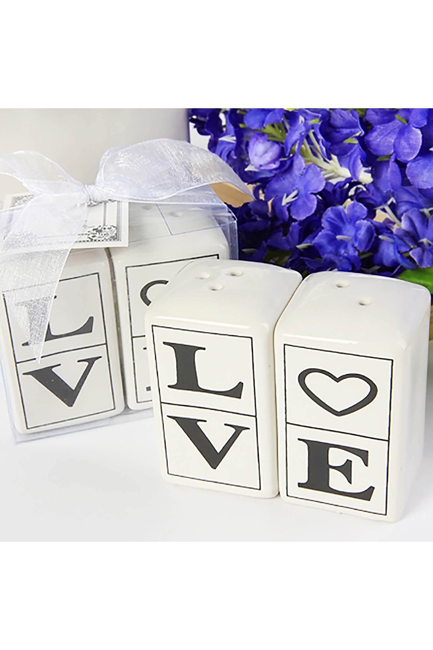Love Ceramic Salt and Pepper Shakers Set Favors CGF0015 (Set of 6 pcs) - COCOMELODY