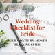 Wedding Checklist and Timeline for Bride: A Month-by-Month Planning Guide