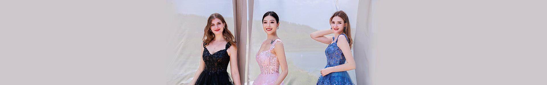 Floral & Ruffled Prom Dresses - COCOMELODY