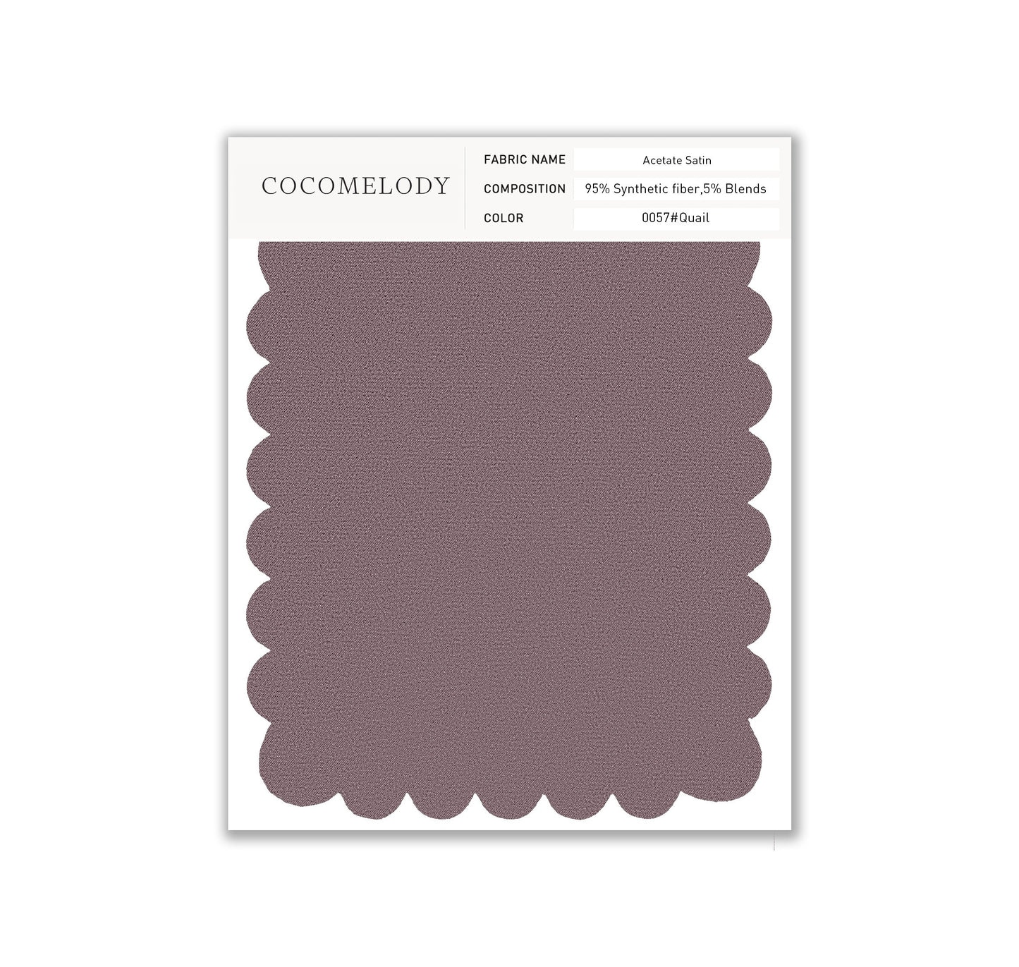 Acetate Satin Fabric Swatch in Single Color SWAS21002