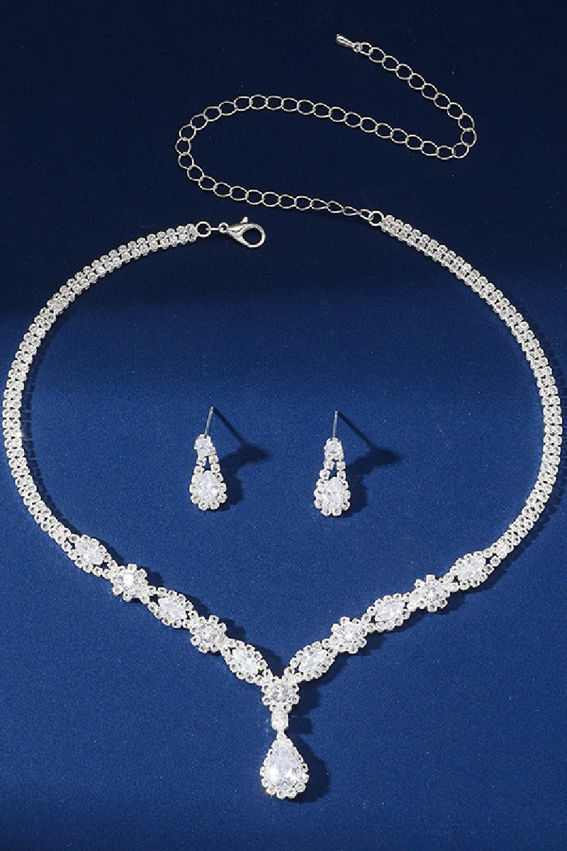 Gorgeous Zircon Earrings/Necklace Jewelry Sets (Set of 2) 737171017097