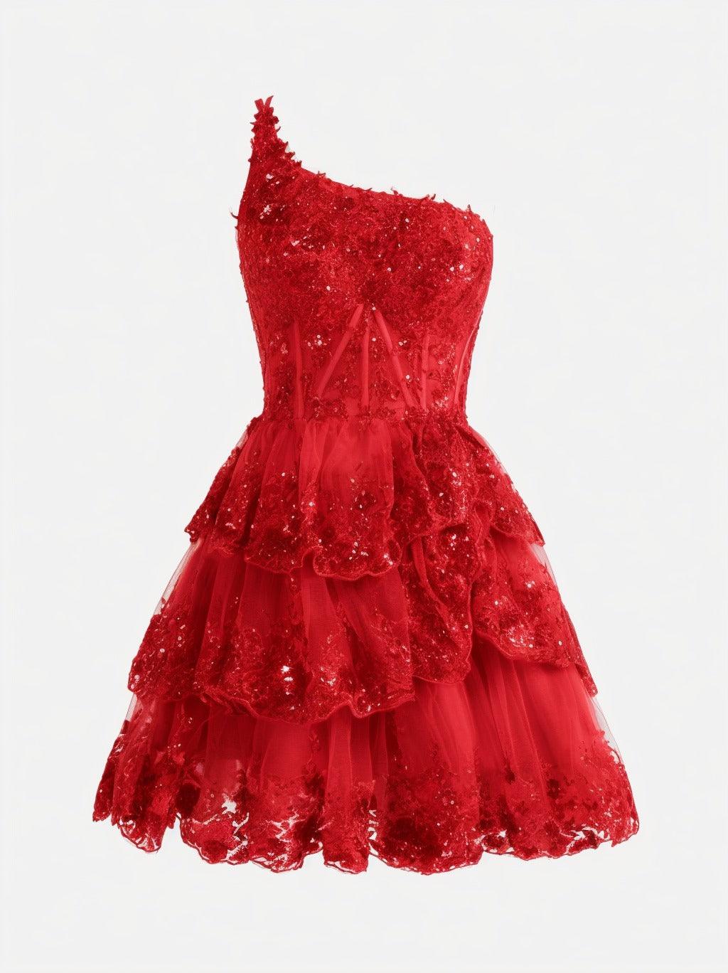 A-line Short Mini Tulle Prom Dress CS0420 - COCOMELODY