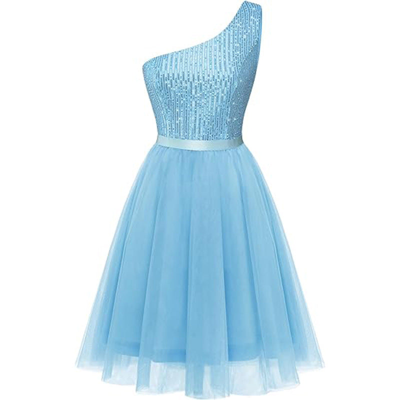 A-Line Mini Tulle Homecoming Dress 836632328295