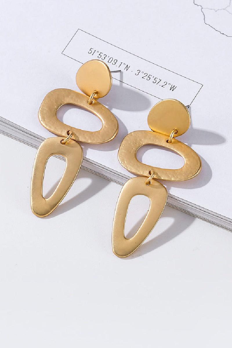 Geometric metal earrings simple all-matching needle earrings 631896306434 - COCOMELODY