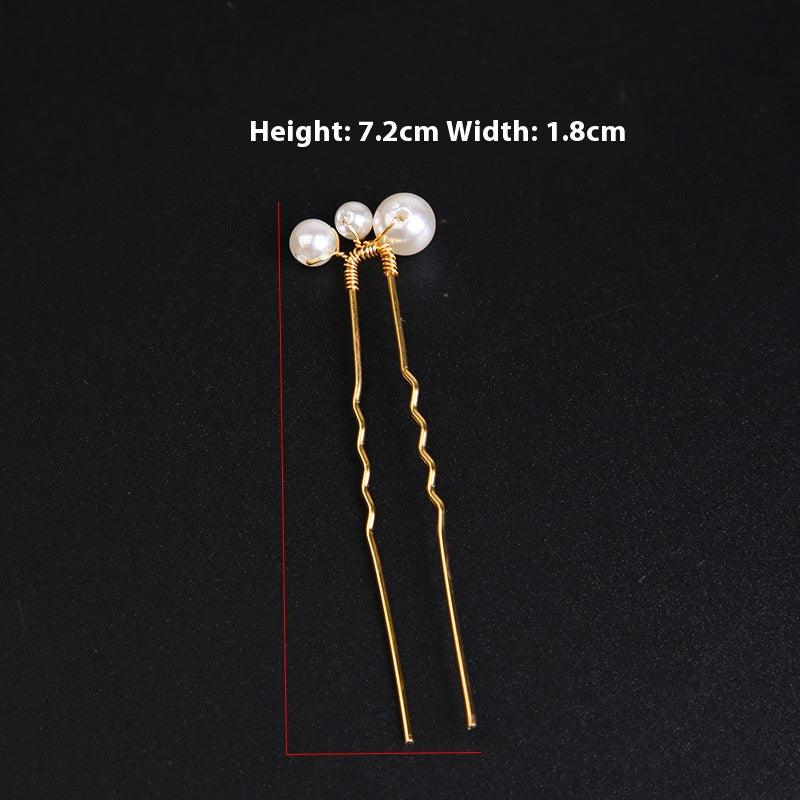 U-shaped Pearl Brida Hairpins 6 piece 684476301257 - COCOMELODY
