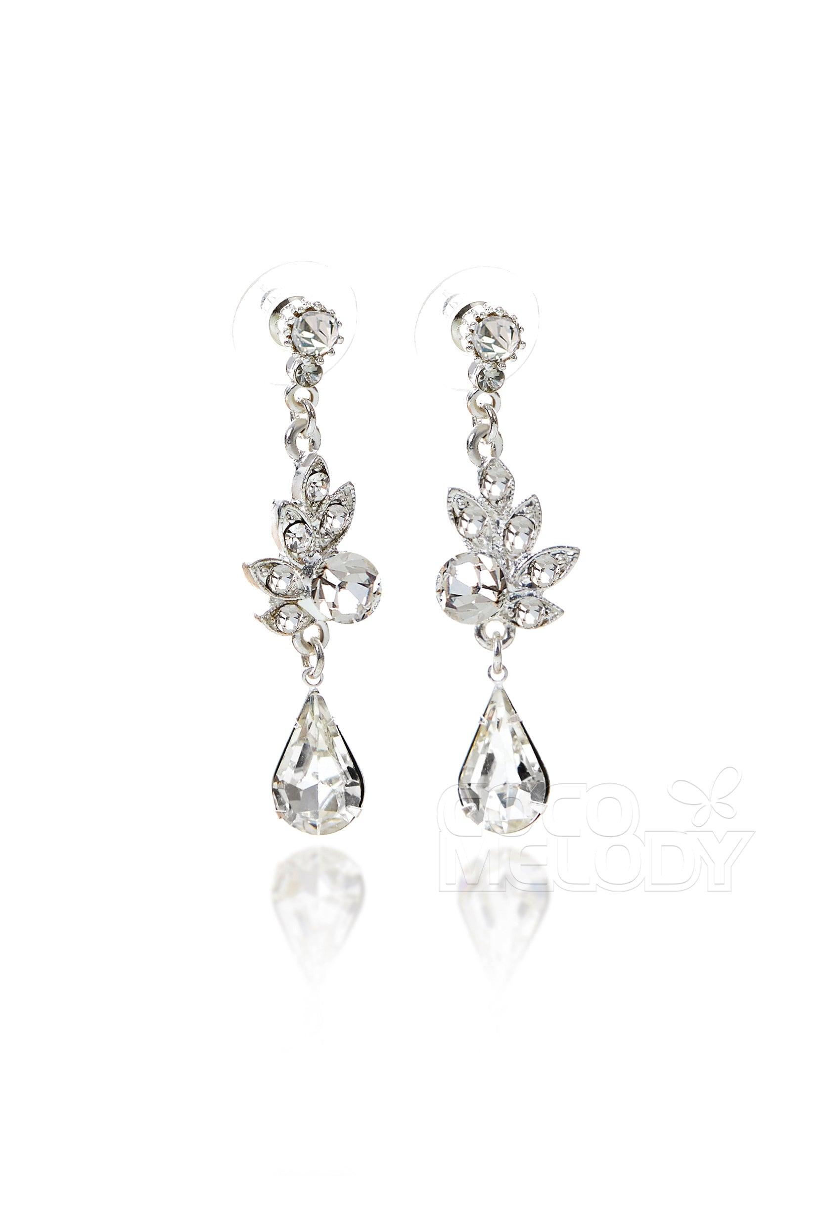 Zircon Wedding Necklace and Earrings Jewelry JS17010 - COCOMELODY