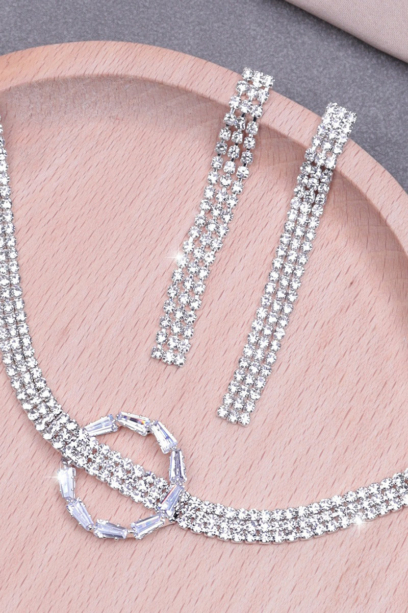 Gorgeous Zircon Earrings/Necklace Jewelry Sets (Set of 2) 776524554011