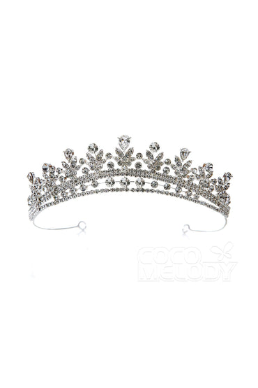 Charming Cubic Zirconia Tiara with Rhinestone CR17005