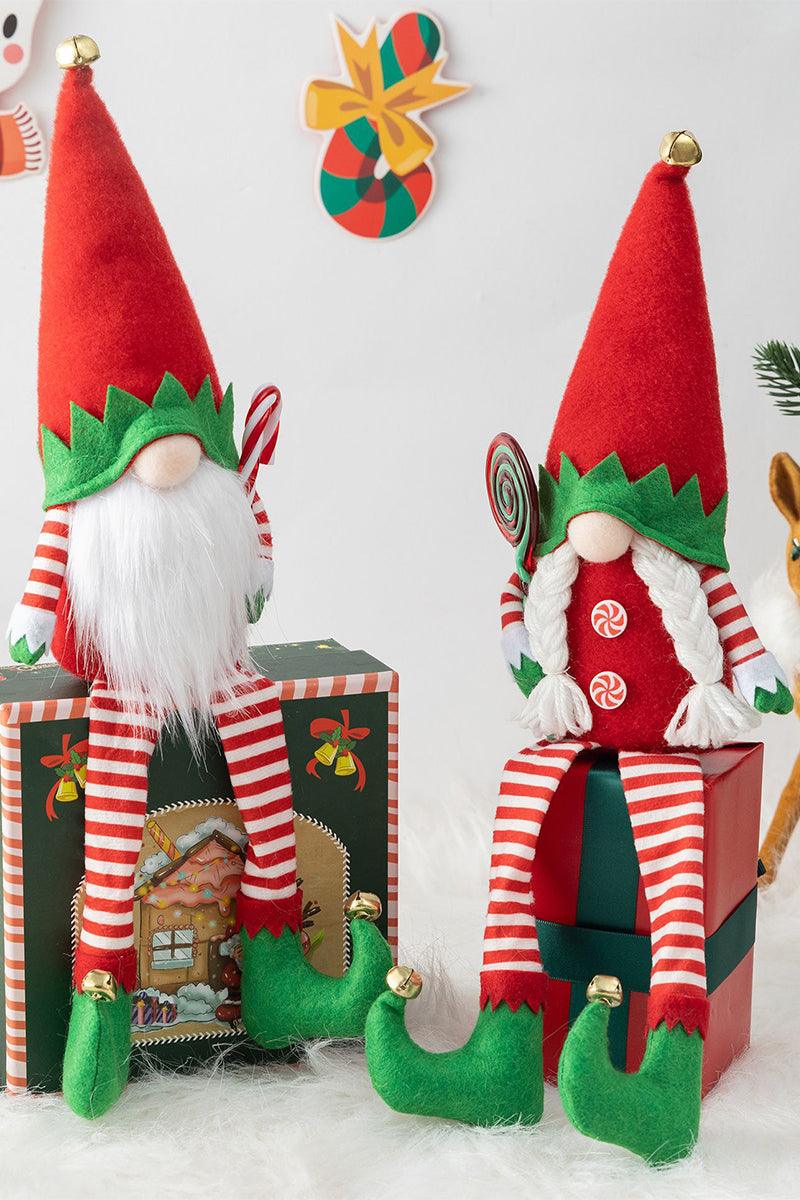 Christmas elf long legs no face doll props decorative scene layout pieces 735602523231