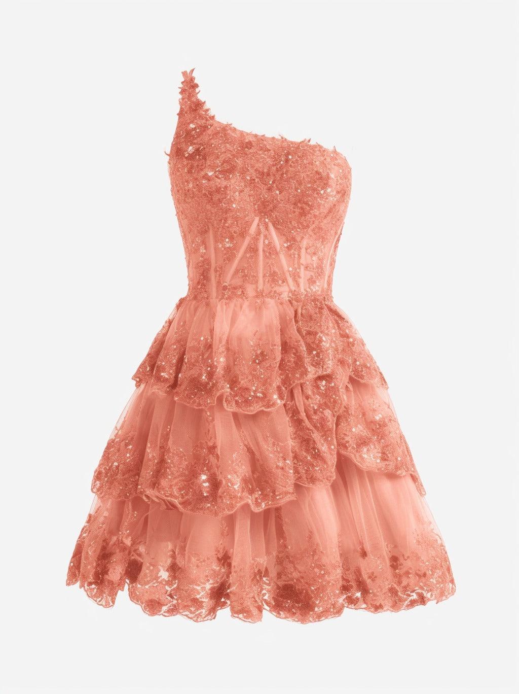 A-line Short Mini Tulle Prom Dress CS0420 - COCOMELODY