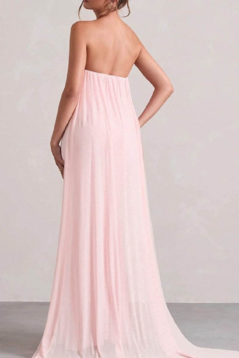 Sheath-Column Maxi Stretch Fabric Formal Evening Dresses 935582680093 - COCOMELODY
