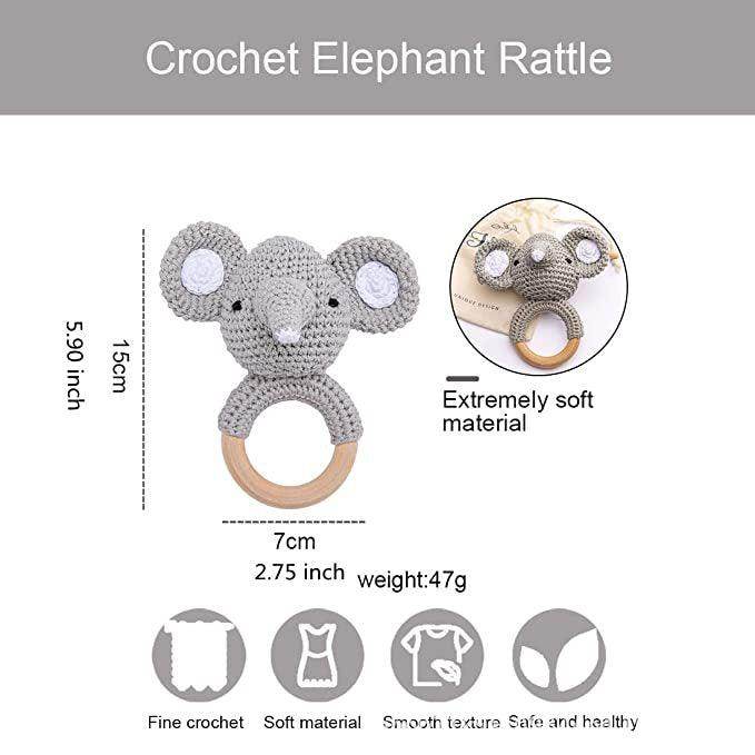 Baby gnawing cotton wood ring to soothe 800392361599 - COCOMELODY