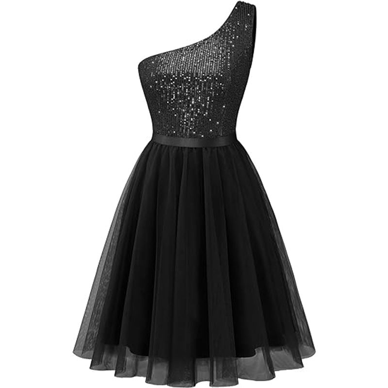 A-Line Mini Tulle Homecoming Dress 836632328295