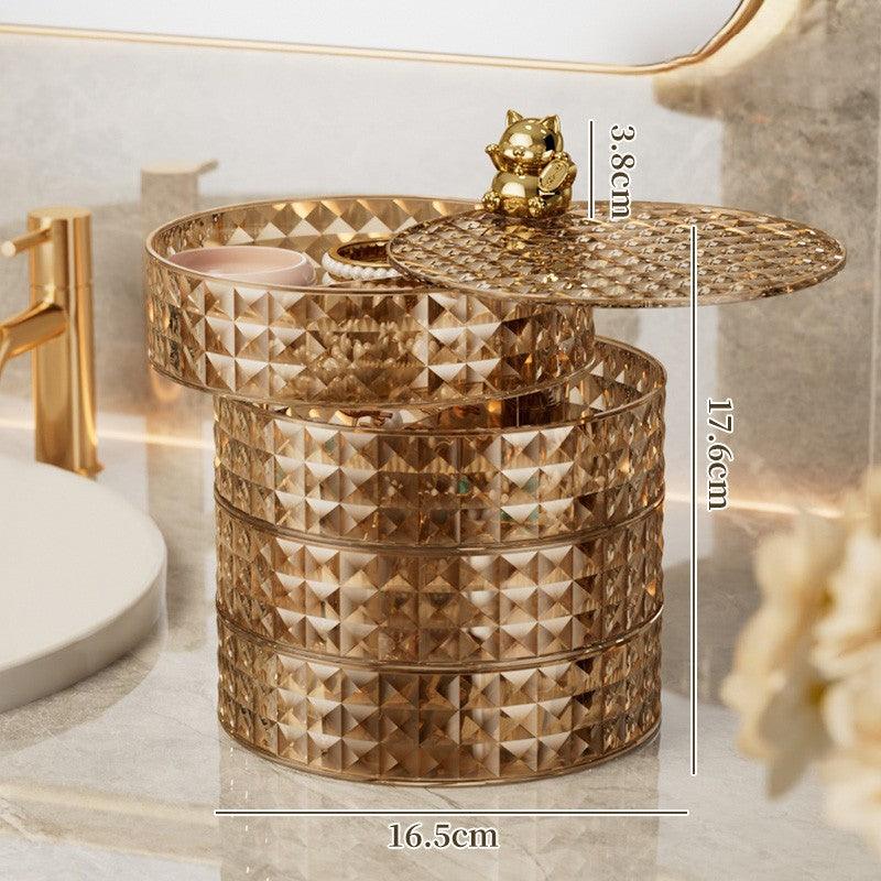 Jewelry storage Large capacity multi-layer rotating jewelry box 822324684165 - COCOMELODY
