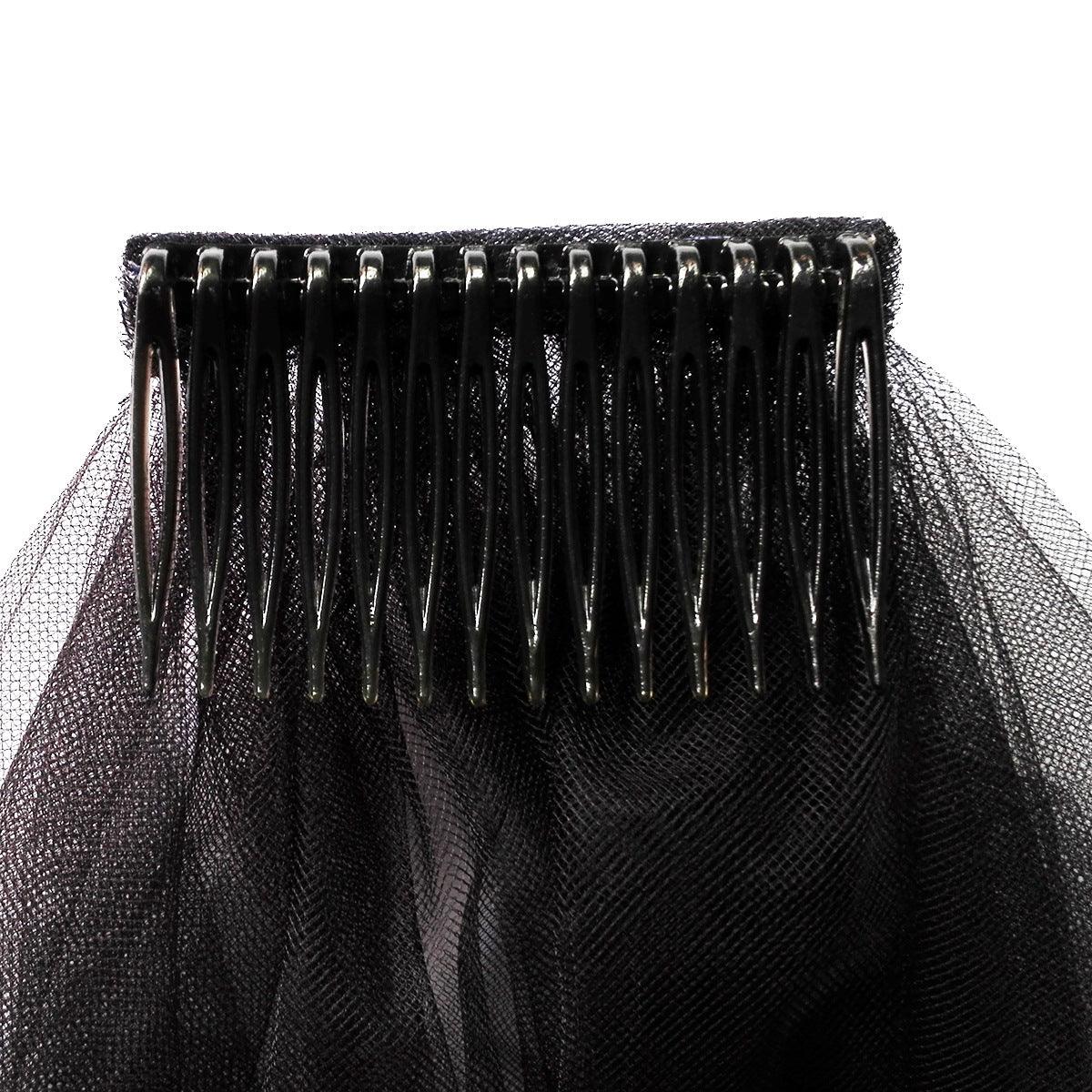 Black double lace veil 600937137939 - COCOMELODY