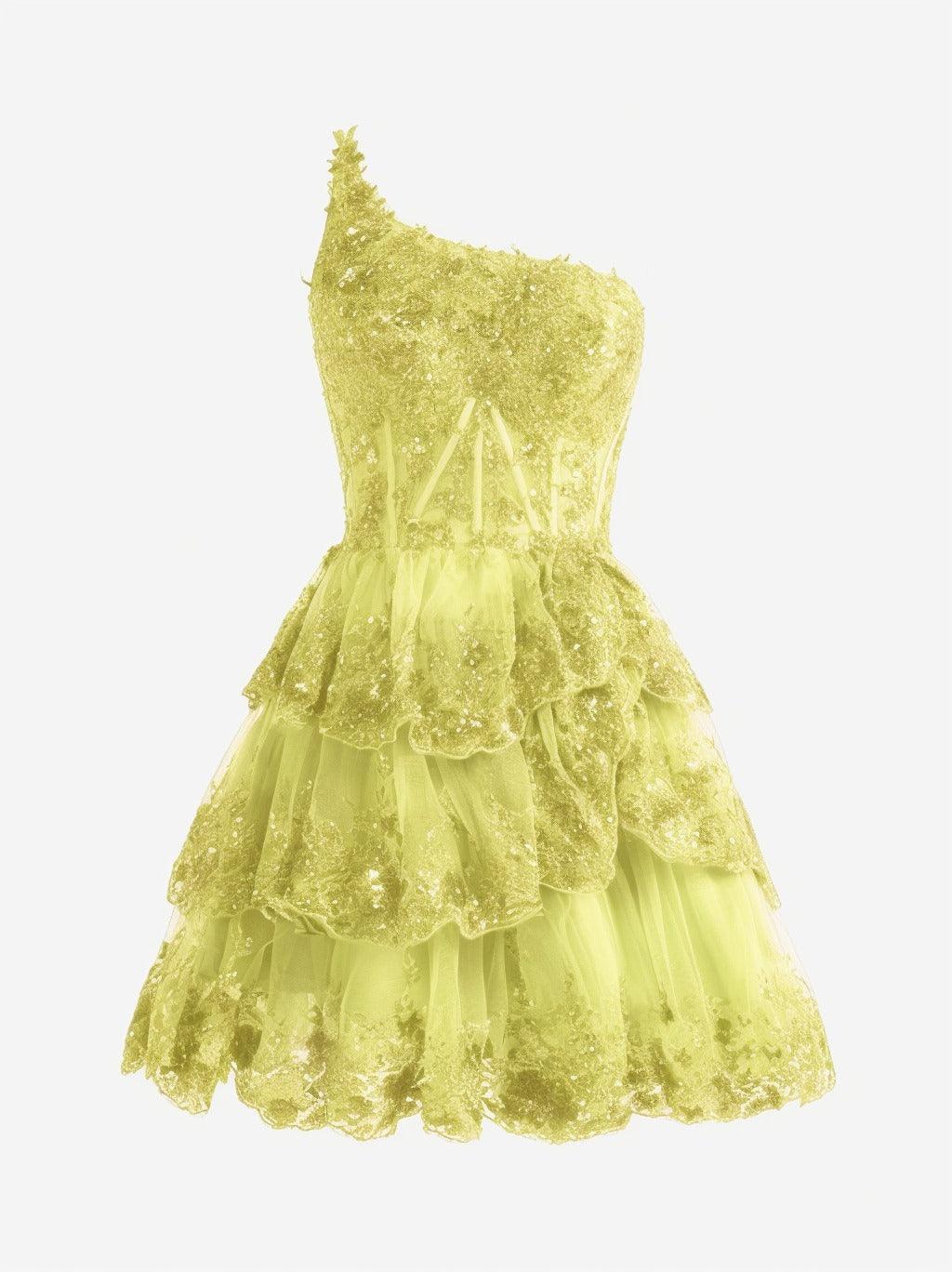 A-line Short Mini Tulle Prom Dress CS0420 - COCOMELODY