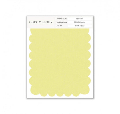 Chiffon Fabric Swatch in Single Color SWCH16001 - COCOMELODY