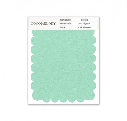 Chiffon Fabric Swatch in Single Color SWCH16001 - COCOMELODY
