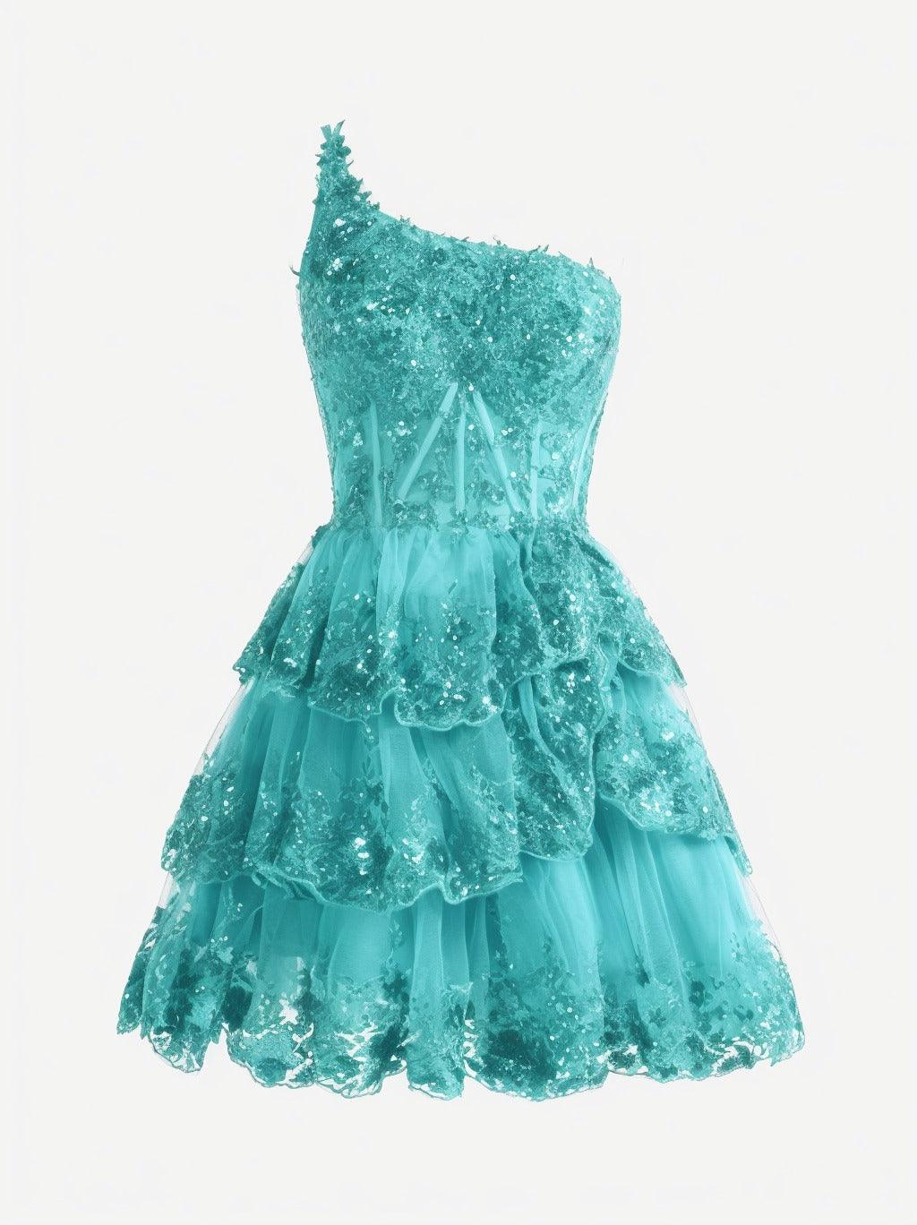 A-line Short Mini Tulle Prom Dress CS0420 - COCOMELODY