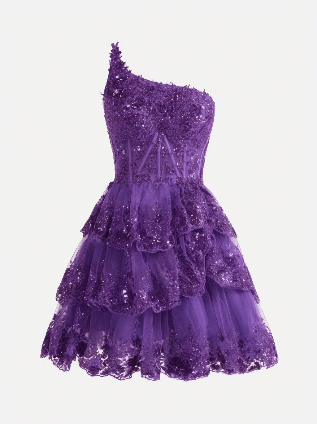 A-line Short Mini Tulle Prom Dress CS0420 - COCOMELODY