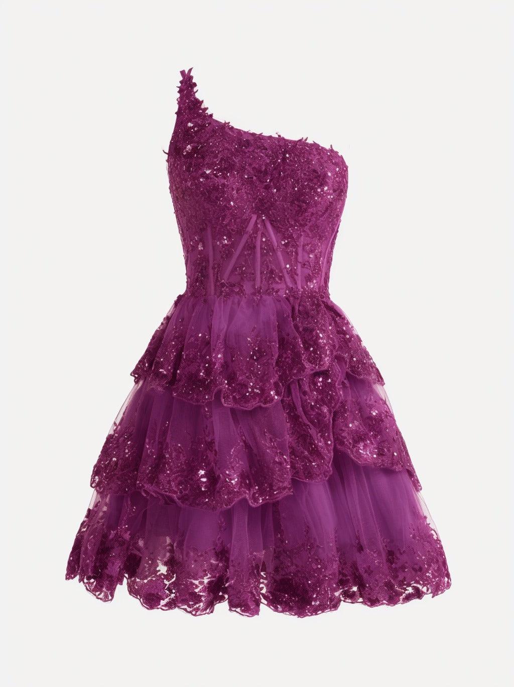 A-line Short Mini Tulle Prom Dress CS0420 - COCOMELODY