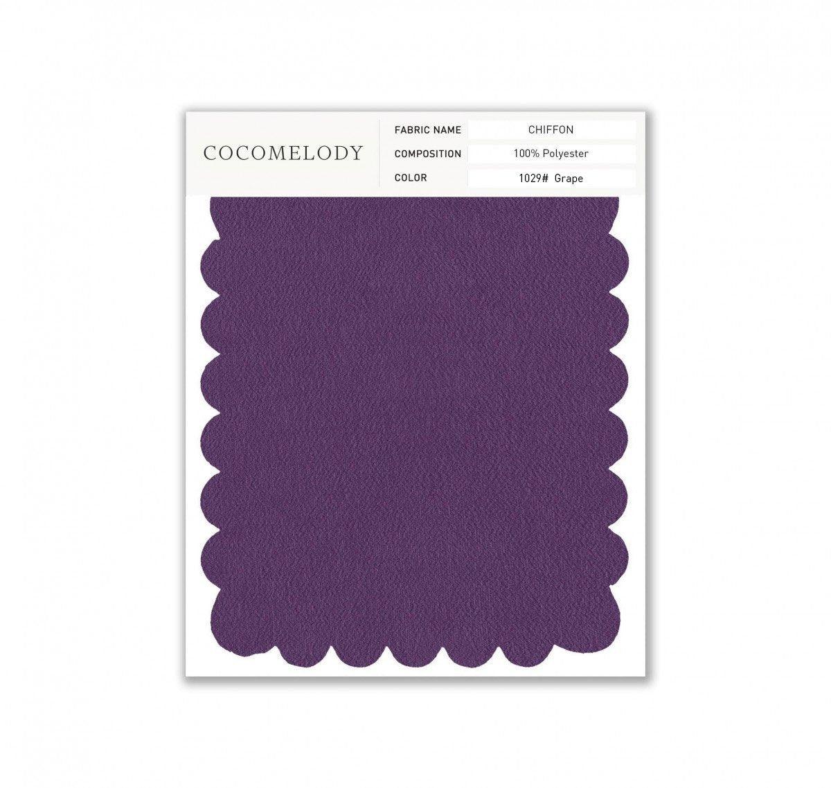 Chiffon Fabric Swatch in Single Color SWCH16001 - COCOMELODY