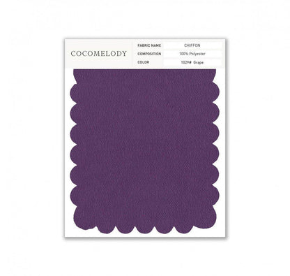 Chiffon Fabric Swatch in Single Color SWCH16001 - COCOMELODY