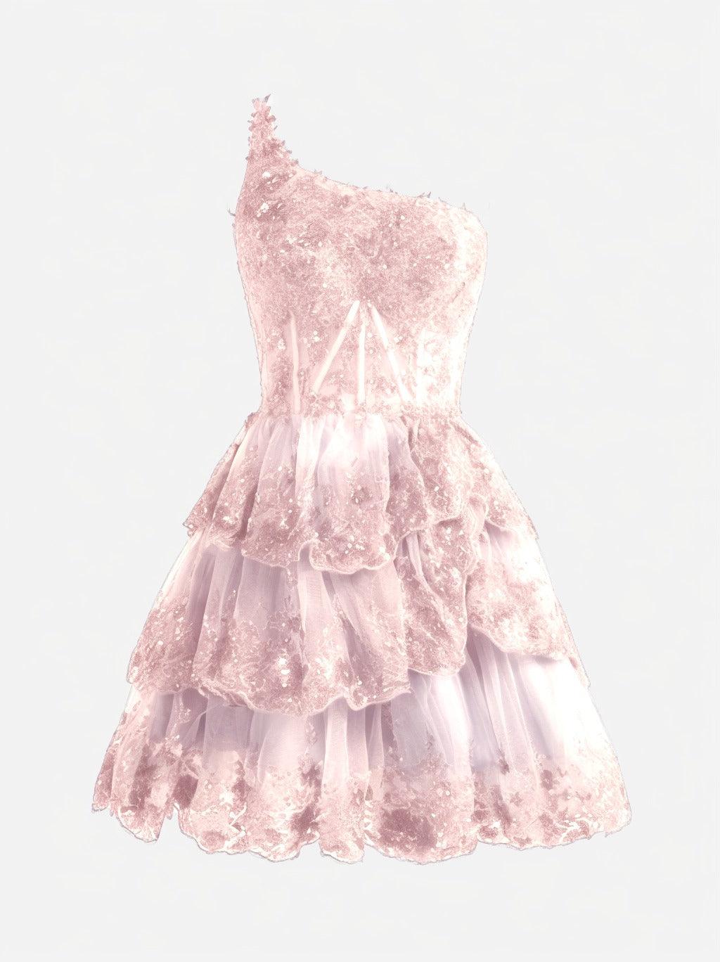 A-line Short Mini Tulle Prom Dress CS0420 - COCOMELODY