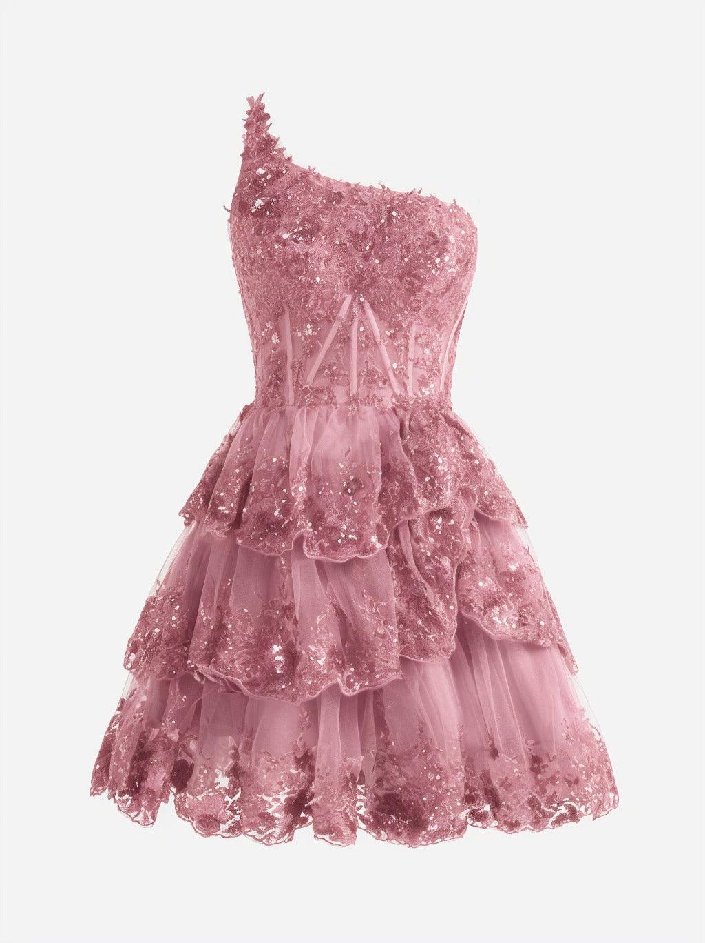 A-line Short Mini Tulle Prom Dress CS0420 - COCOMELODY