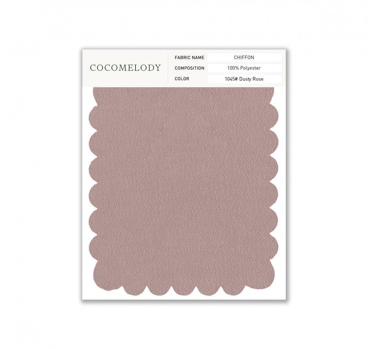 Chiffon Fabric Swatch in Single Color SWCH16001 - COCOMELODY