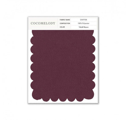 Chiffon Fabric Swatch in Single Color SWCH16001 - COCOMELODY
