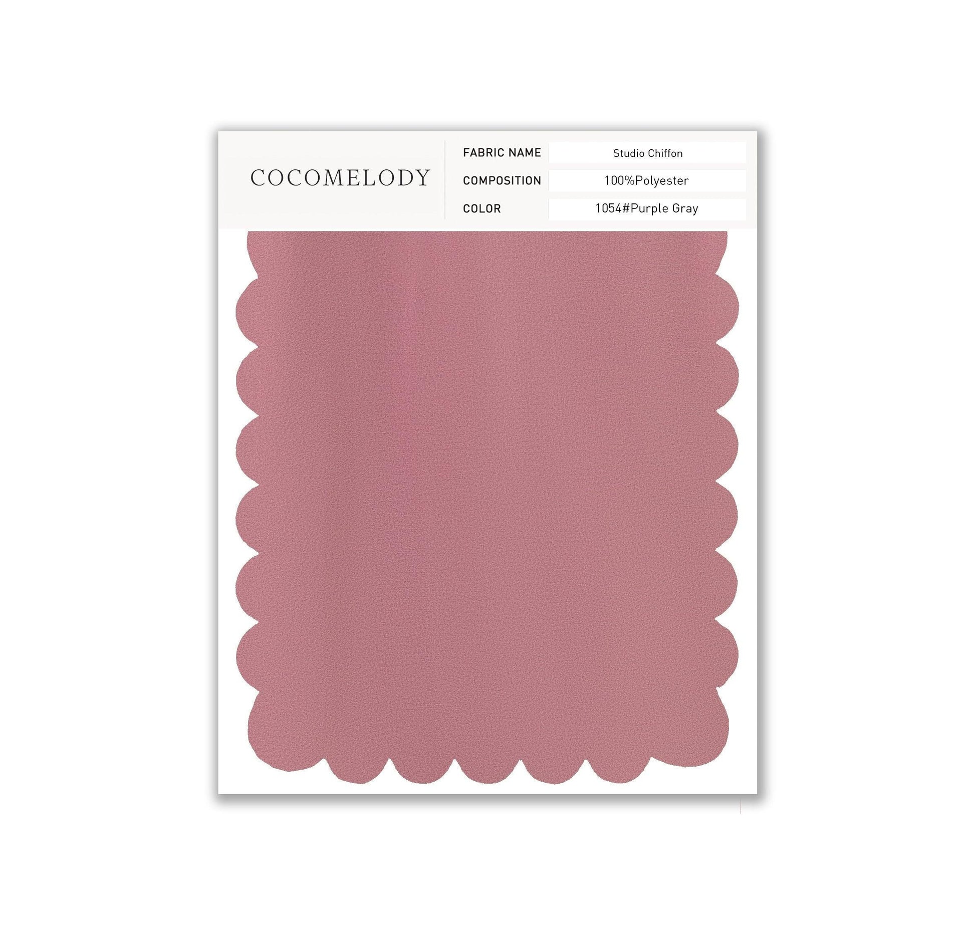 Chiffon Fabric Swatch in Single Color SWCH16001 - COCOMELODY