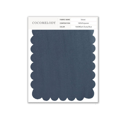 Velvet Fabric Swatch in Single Color SWVT19004 - COCOMELODY