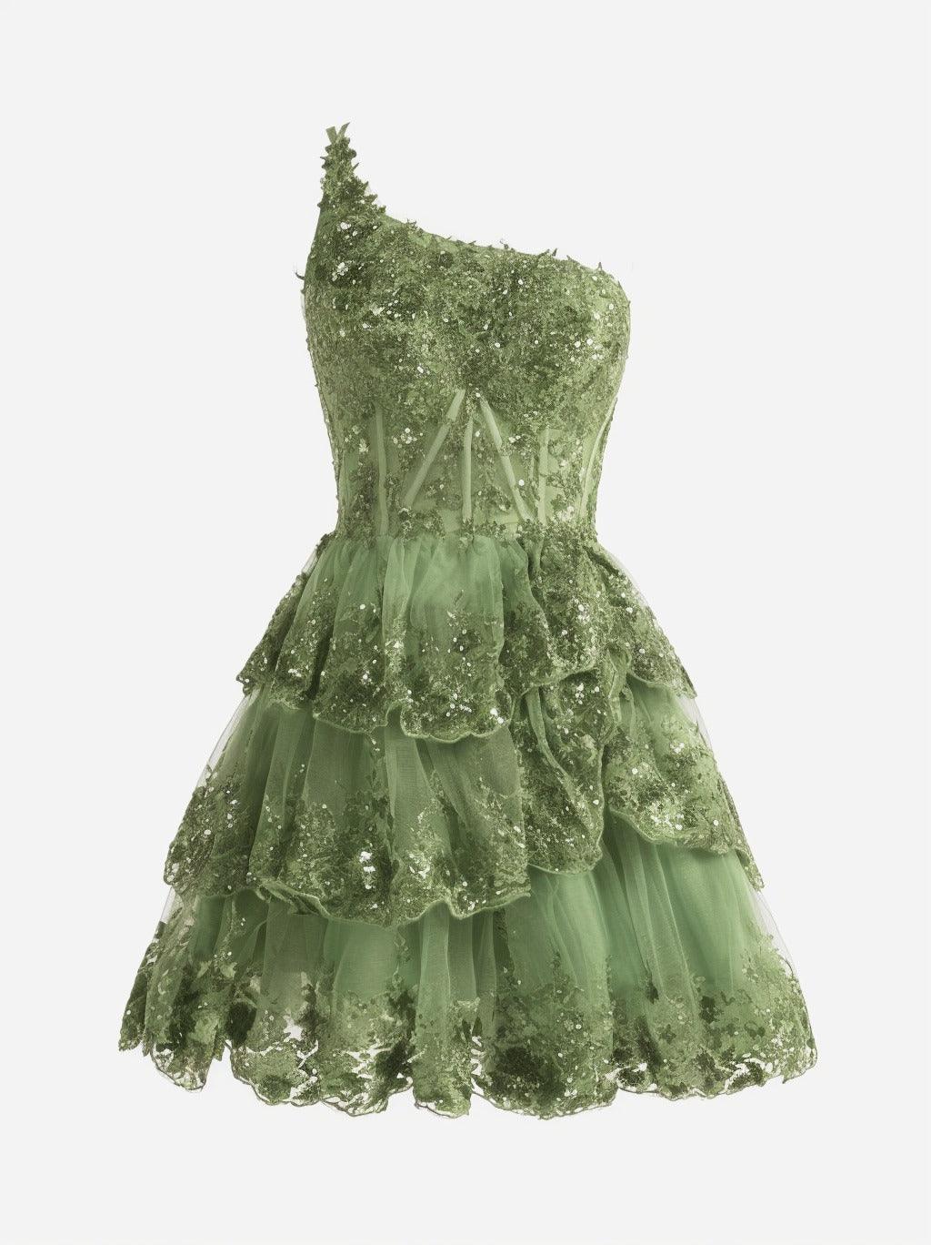 A-line Short Mini Tulle Prom Dress CS0420 - COCOMELODY