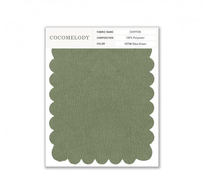 Chiffon Fabric Swatch in Single Color SWCH16001 - COCOMELODY