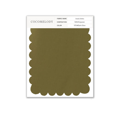 Chiffon Fabric Swatch in Single Color SWCH16001 - COCOMELODY
