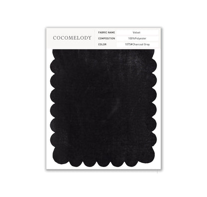 Velvet Fabric Swatch in Single Color SWVT19004 - COCOMELODY