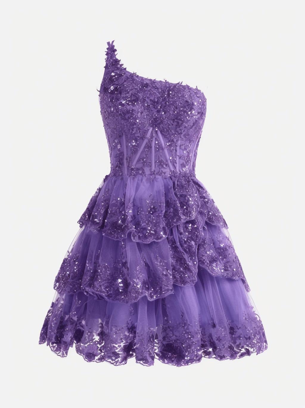 A-line Short Mini Tulle Prom Dress CS0420 - COCOMELODY