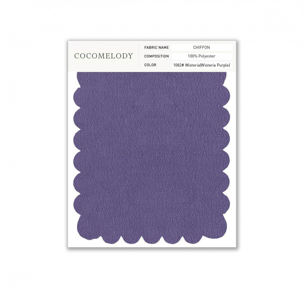 Chiffon Fabric Swatch in Single Color SWCH16001 - COCOMELODY