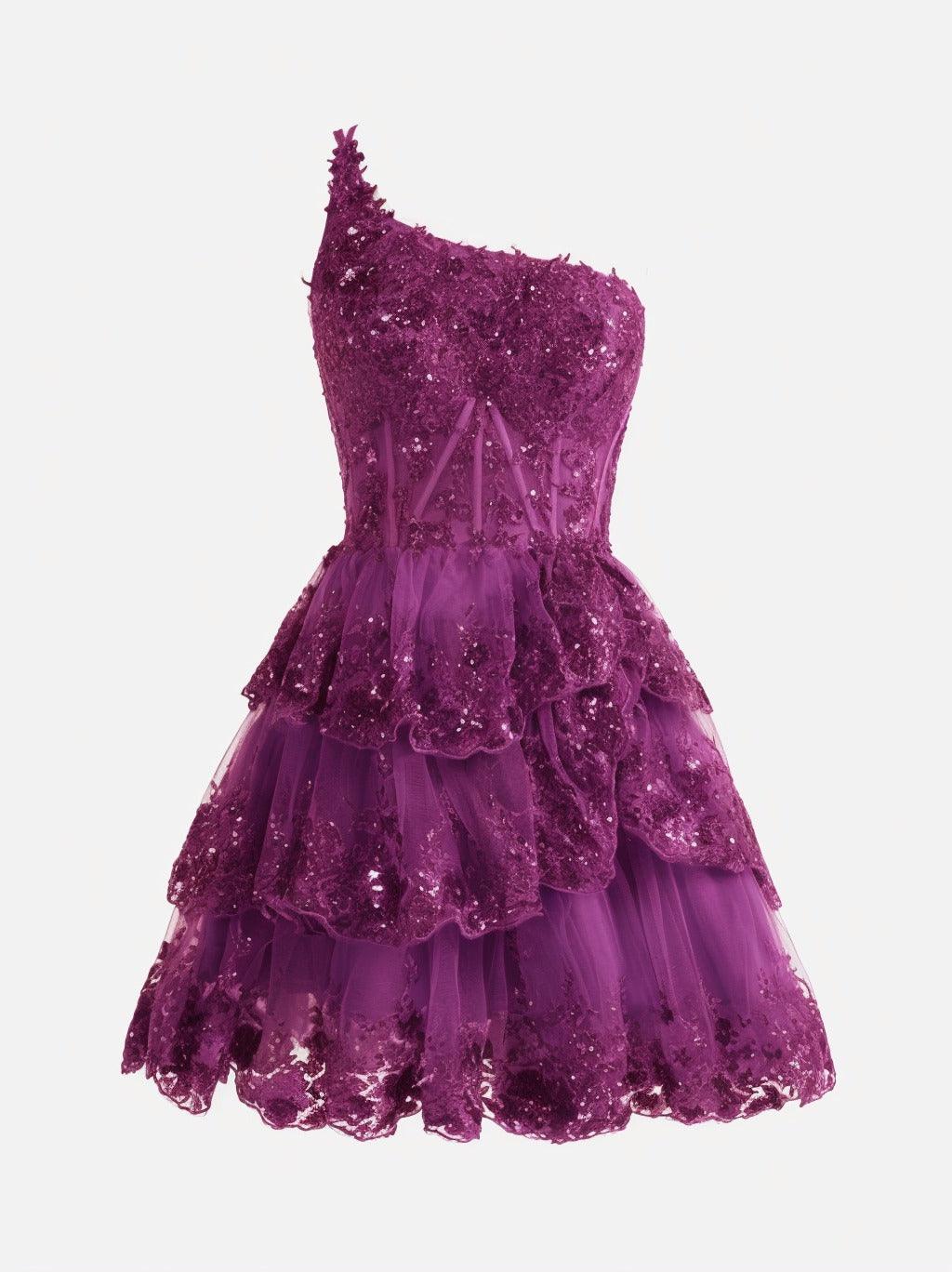 A-line Short Mini Tulle Prom Dress CS0420 - COCOMELODY