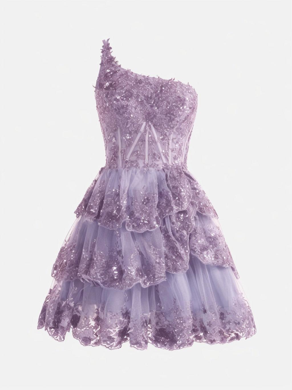 A-line Short Mini Tulle Prom Dress CS0420 - COCOMELODY