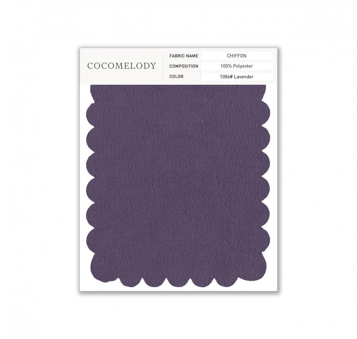 Chiffon Fabric Swatch in Single Color SWCH16001 - COCOMELODY