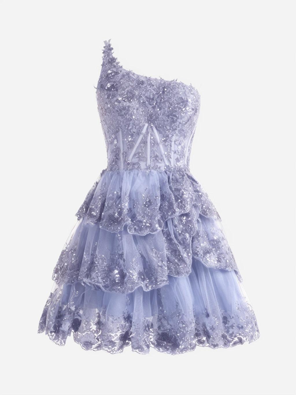 A-line Short Mini Tulle Prom Dress CS0420 - COCOMELODY