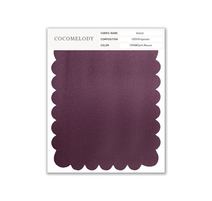 Velvet Fabric Swatch in Single Color SWVT19004