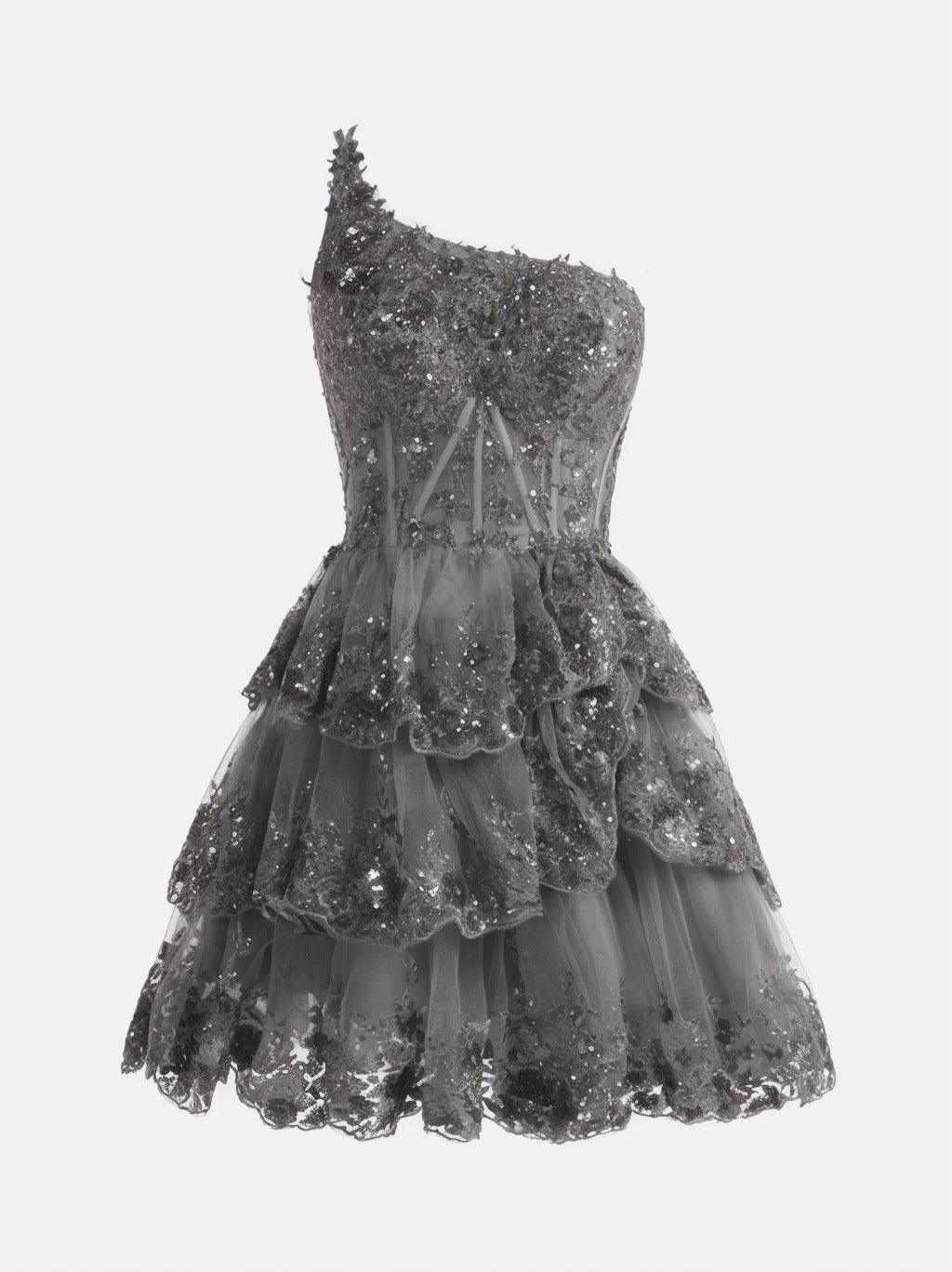 A-line Short Mini Tulle Prom Dress CS0420 - COCOMELODY