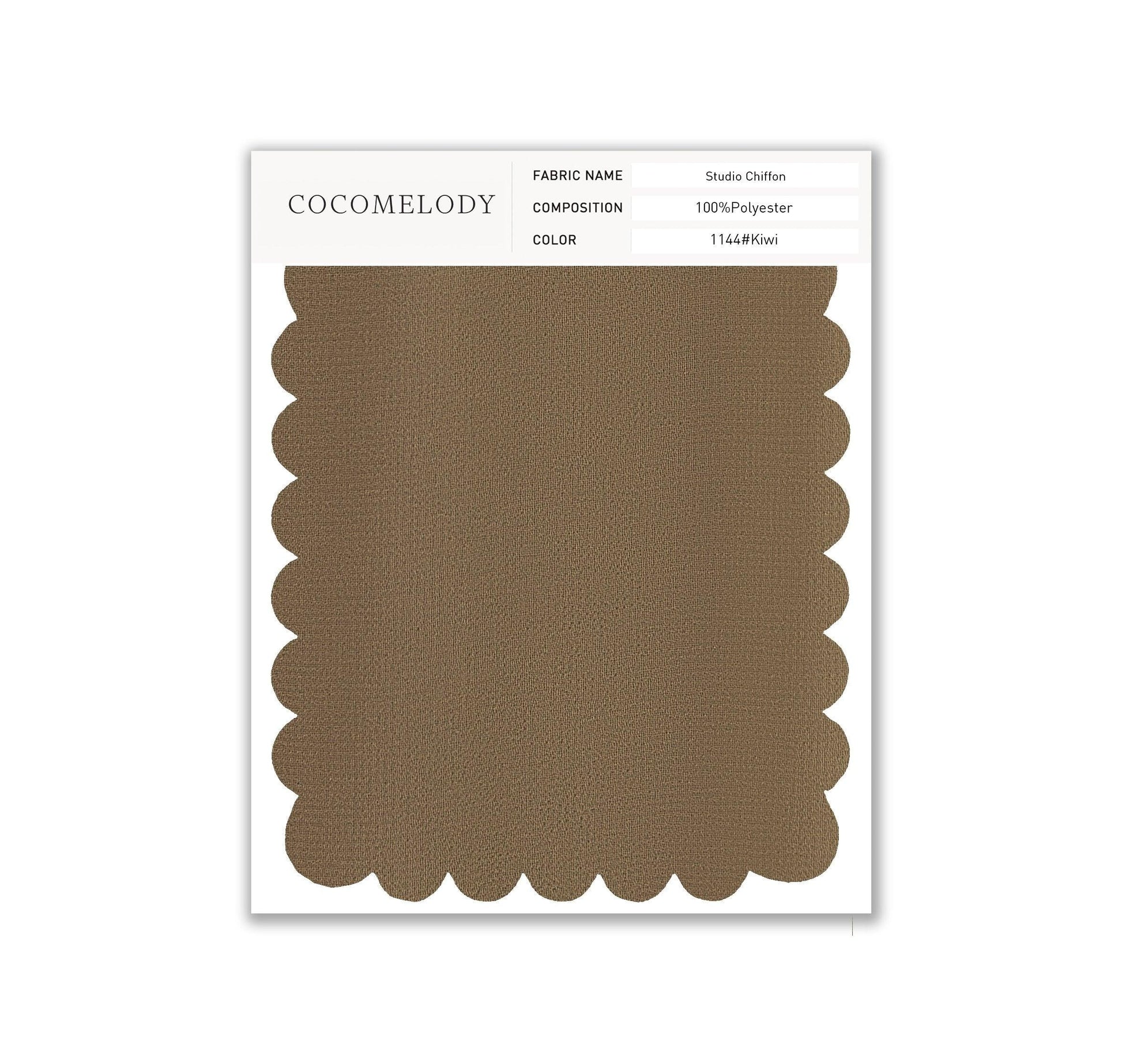 Chiffon Fabric Swatch in Single Color SWCH16001 - COCOMELODY